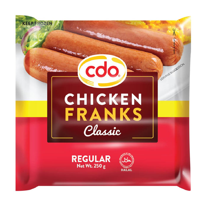 CDO Chicken Franks Classic Regular 250g