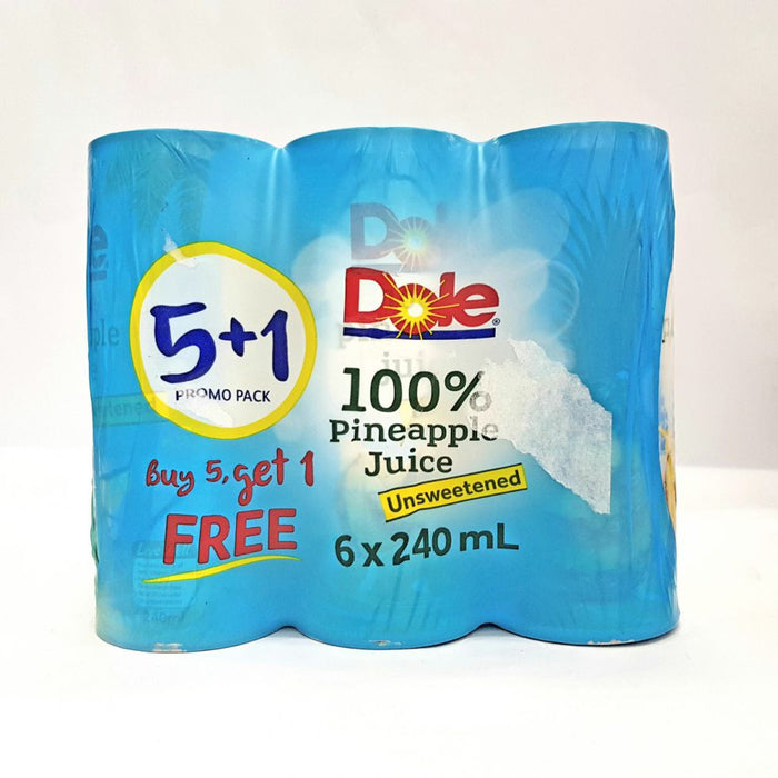 DOLE Pinapple Juice 100% 6x240ml