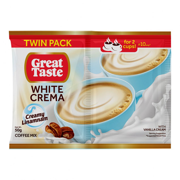 Great Taste Coffee White Crema Twin 50g