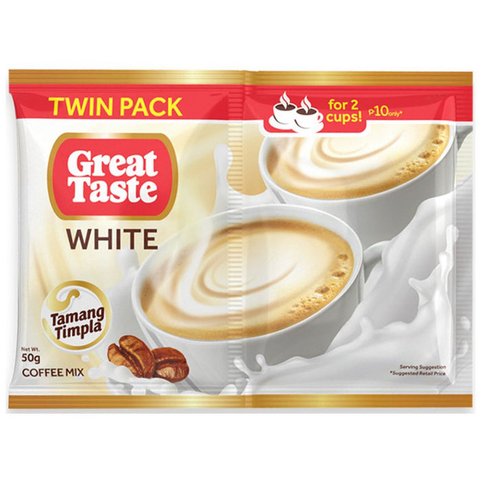 Great Taste Coffee White Twin Pack 50g