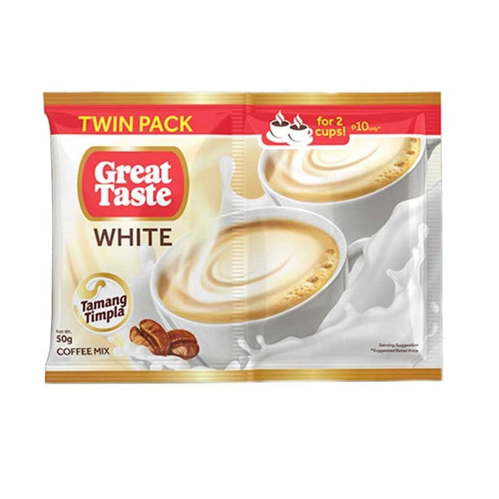 GREAT TASTE COFFEE WHITE TWIN 10+1/50G-P