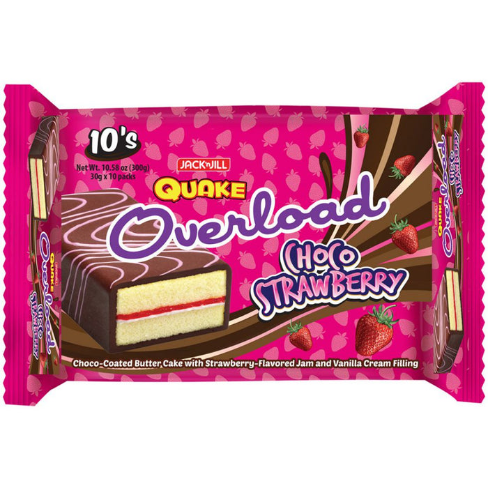 Quake Overload Choco Strawberry 10x30g