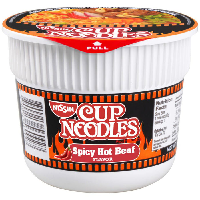 Nissin Mini Cup Noodles Spicy Hot Beef 40g