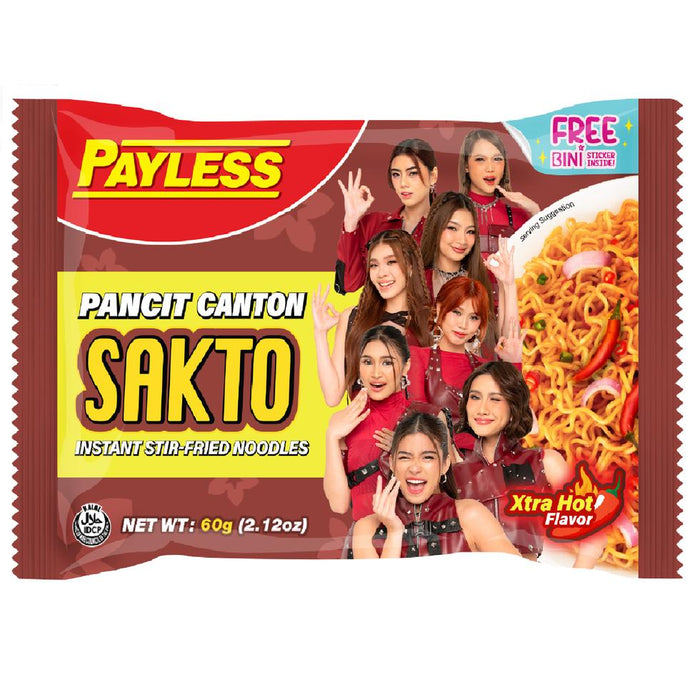Payles Pancit Canton Sakto Extra Hot 70g