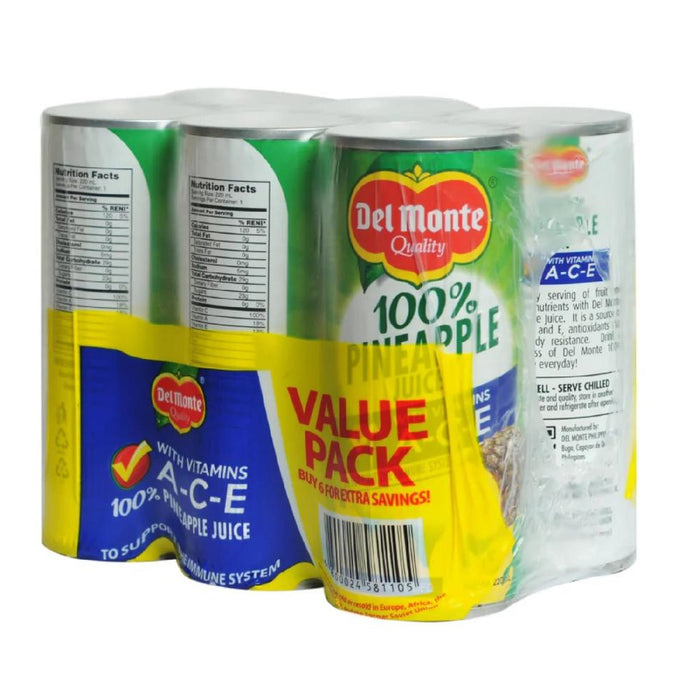 Del Monte Juice Pineapple w/ ACE 6x220ml -p