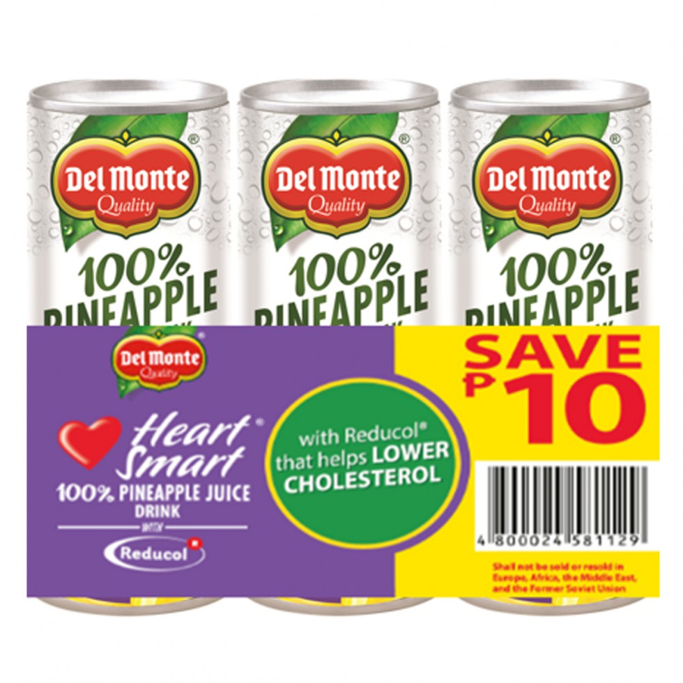 Del Monte Pineapple Juice Drink Heart Smart 240ml — Primo Mart