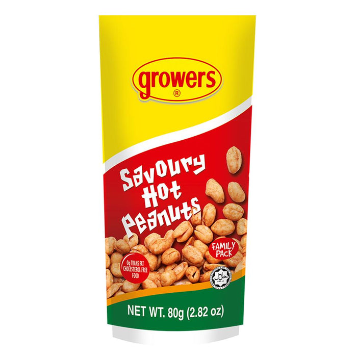 Growers Savoury Hot Peanuts 80g