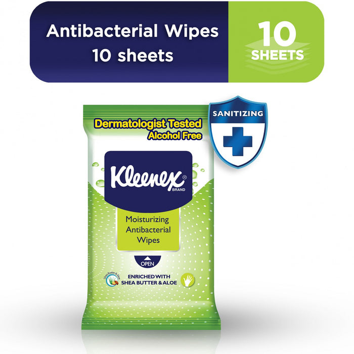 Kleenex Moisturizing Antibacterial Wipes 10 sheets