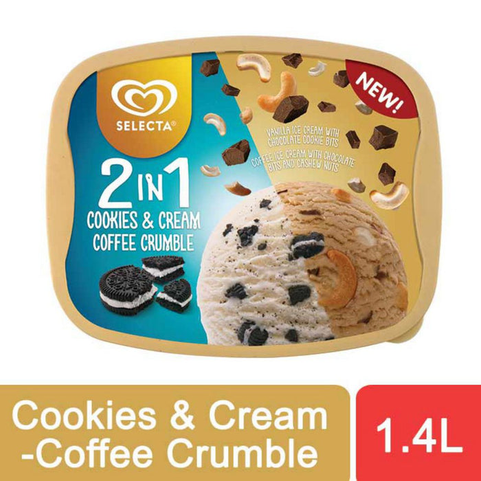 Selecta 2In1 Cookies & Cream Coffee Crumble 1.3L