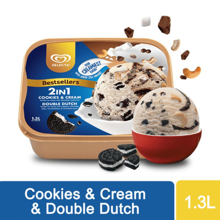 Selecta 2In1 Double Dutch   Cookies & Cream 1.3L