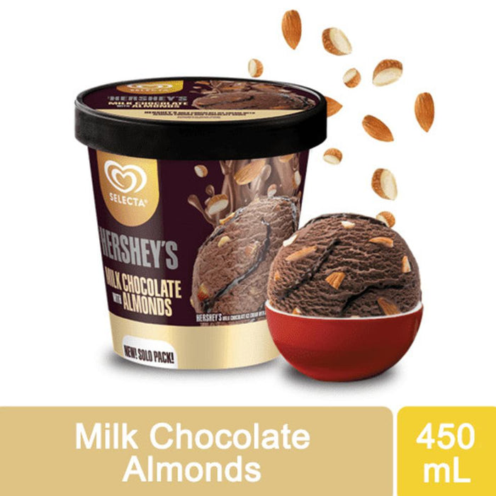 Selecta Hersheys Milk Chocolate With Almonds 475ml