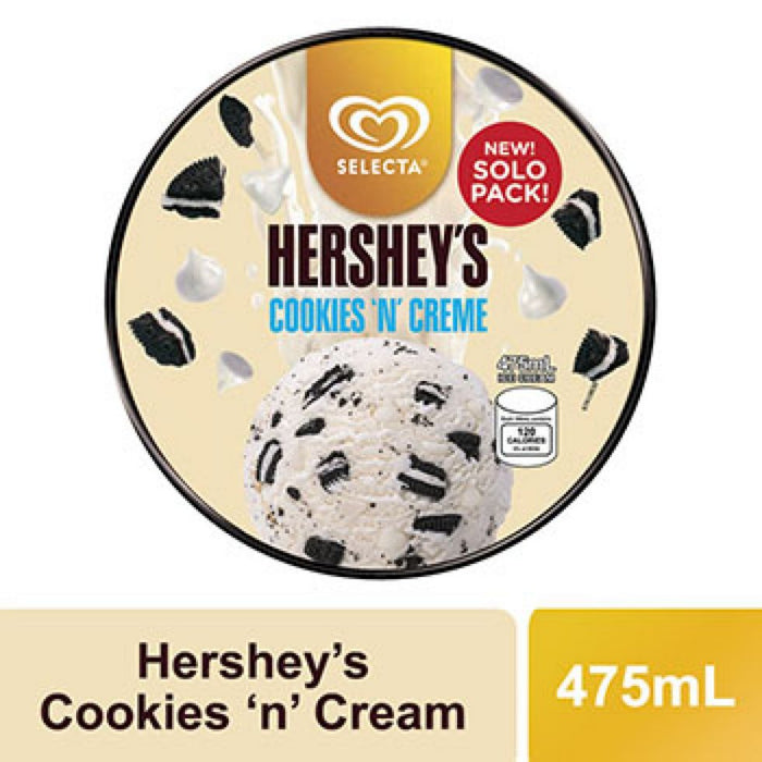 Selecta Hersheys Cookies Cream 475ml