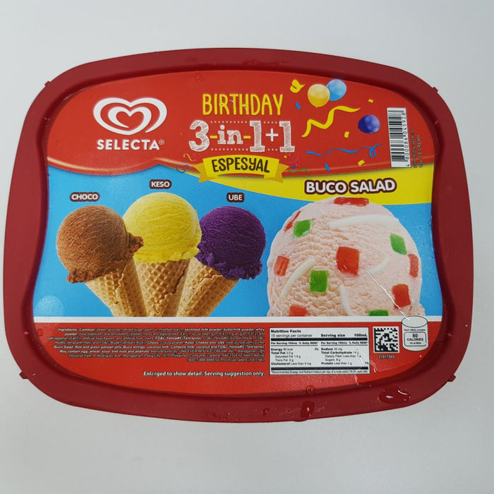 Selecta 3In1 1 Choco Keso Ube Buco Salad 1.5L