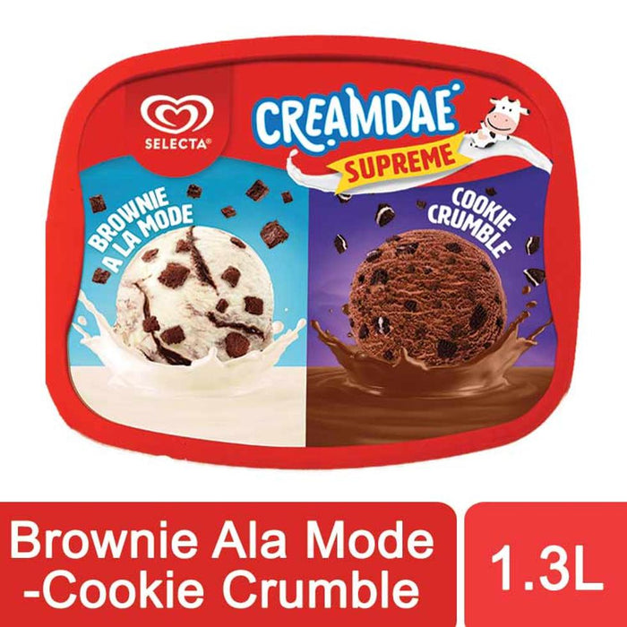 Selecta Creamdae Brownie A La Mode/Cookie Crumble 1.3L