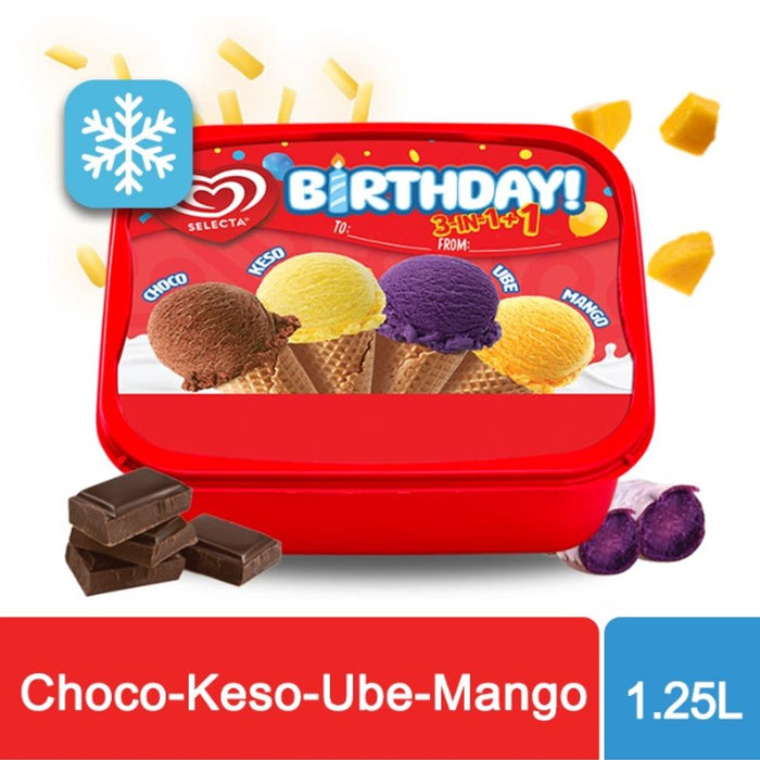 Selecta 3in1 plus 1 Choco Keso Ube Mango 1.3L