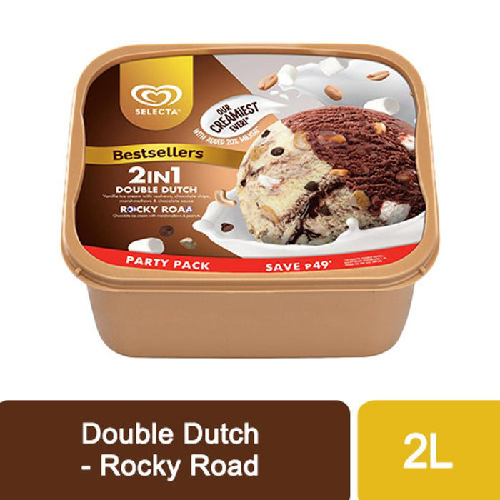 Selecta  2 in 1 Double Dutch and Rocky Road 2L