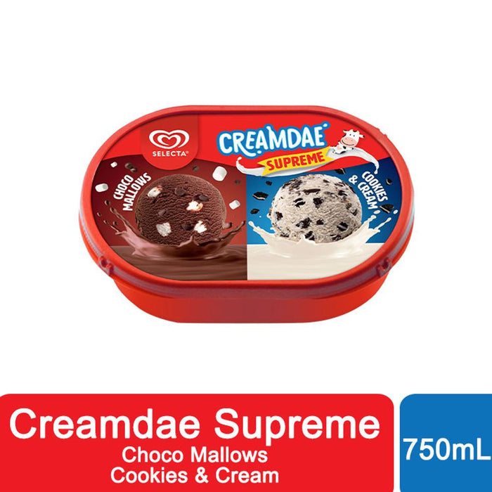 Selecta Creamdae 2in1 Choco Mallows Cookies n Cream 750ml