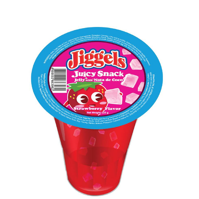 JIGGELS JELLY SNACK STRAW 225G
