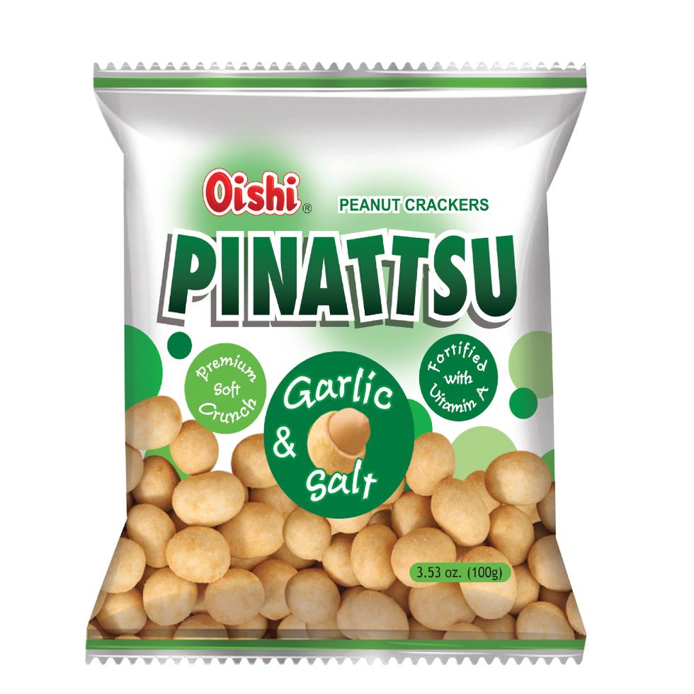 Oishi Pinattsu Peanut Cracker Garlic and Salt 100g — Primo Mart