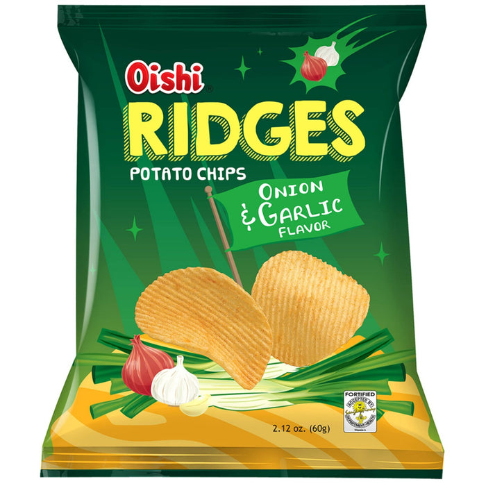 Oishi Ridges Onion And Garlic 60g