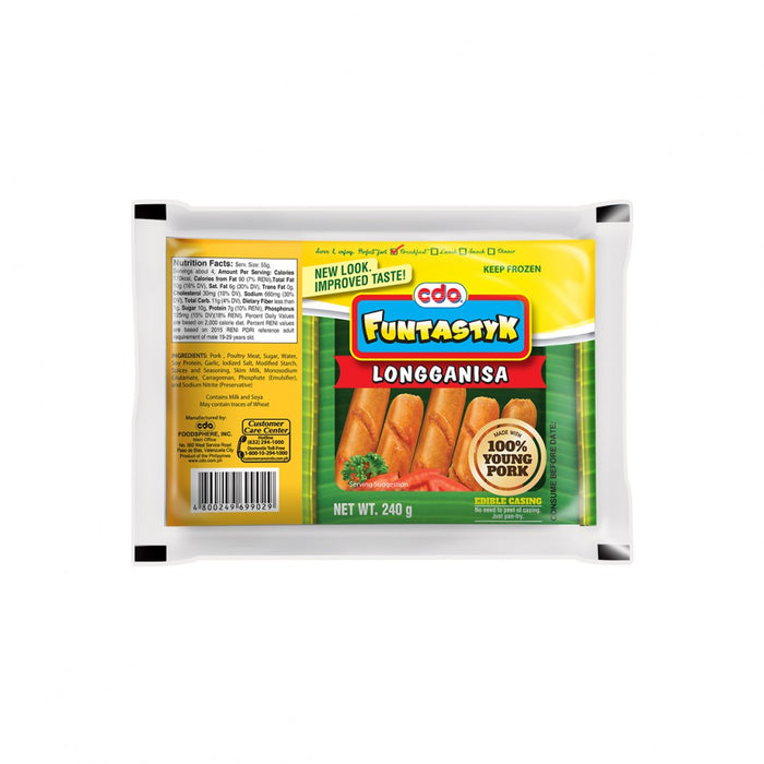 CDO Funtastyk Pork Longganisa 240g