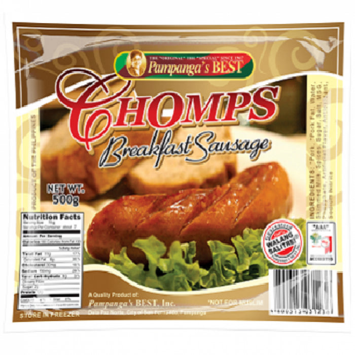 Pampangas Best Chomps Breakfast Sausage 500g