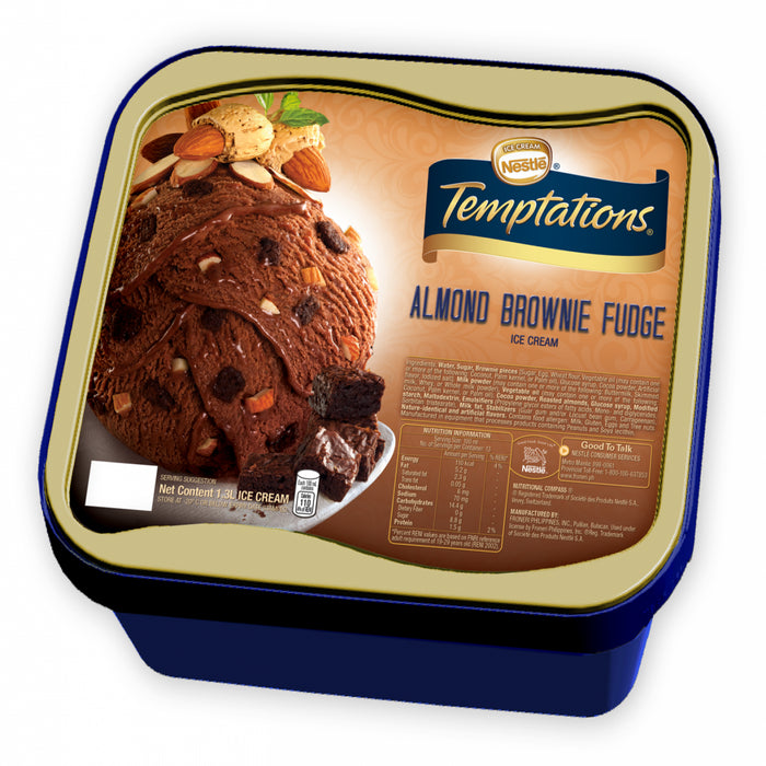 Temptation Almond Brownie Fudge Ice Cream 1.3L