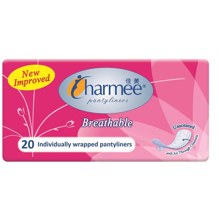 Charmee Pantyliner Breathable Unscented 20's
