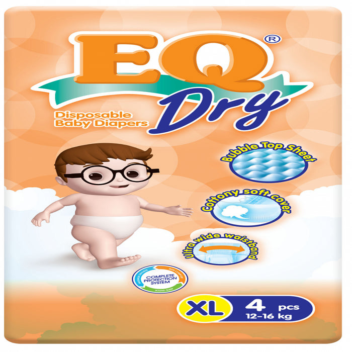 EQ DIAPER DRY XL 4'S