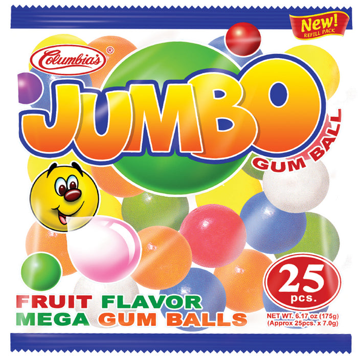 Columbiaas Jumbo Fruit Pack Gum 25s
