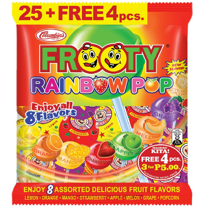 Frooty rainbow lollipop 255 free 6.8g