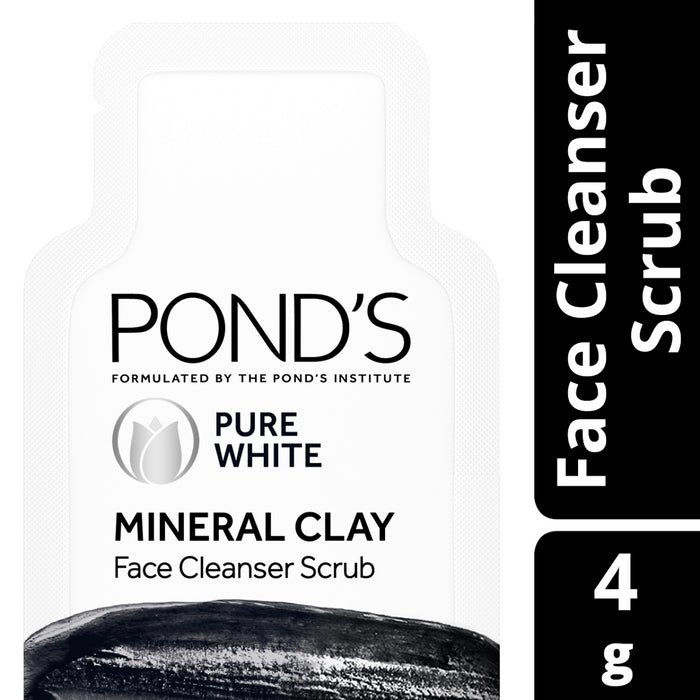 Ponds Pure White Mineral Clay Facial Foam 4g