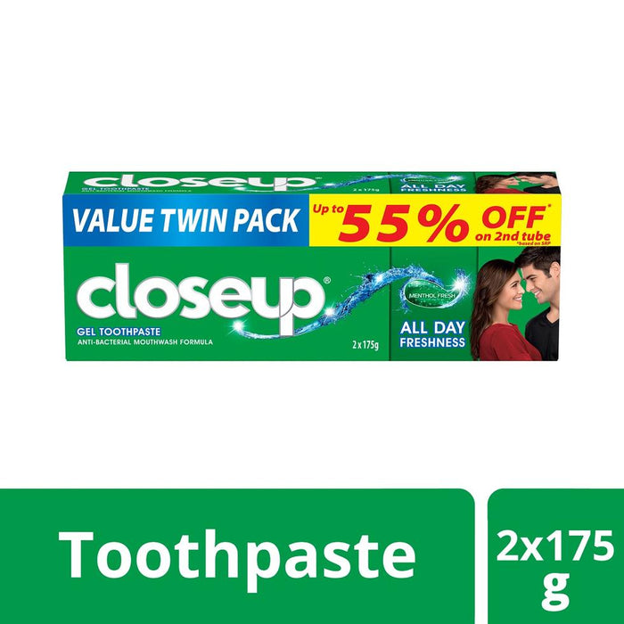 Close Up Toothpaste Menthol Fresh 175gx2