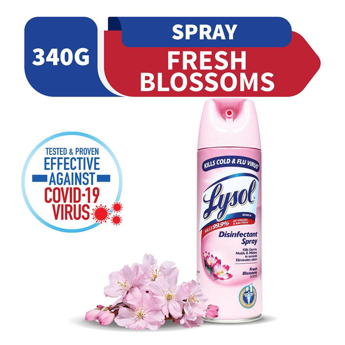 Lysol Disinfectant Spray Fresh Blossoms Scent 340g