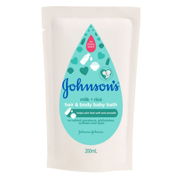Johnsons Bath Milk + Rice Refill 200ml