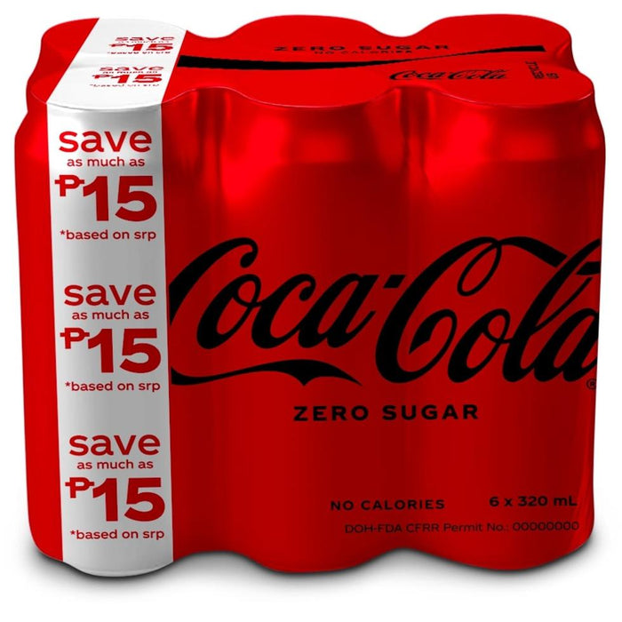 Coke Zero In Can 325ml 6s -p
