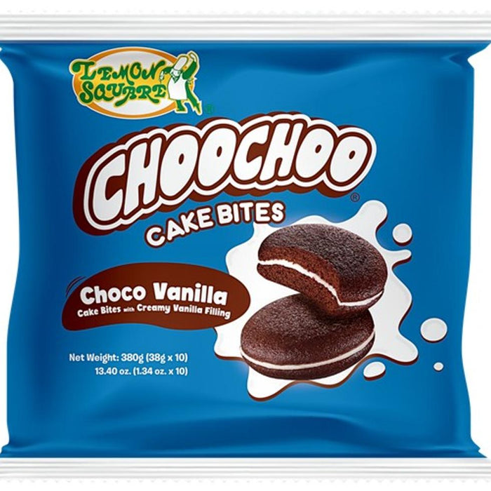 Lemon Square Choochoo Cake Bites Choco Vanilla 10x38g
