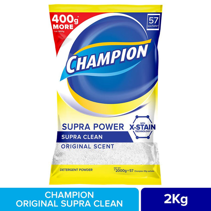 Champion Detergent Powder Regular Supra Clean 2kg