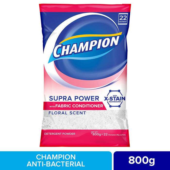 Champion Detergent Powder w/ Fabcon 800g