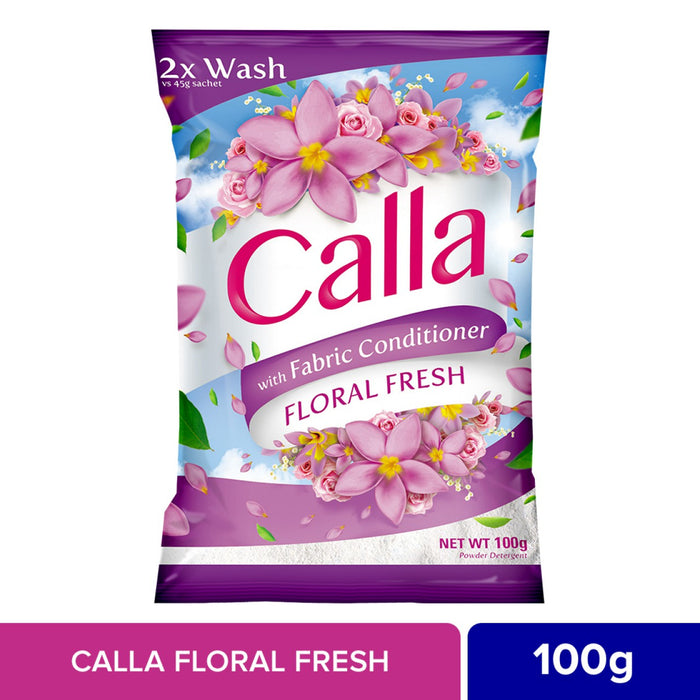 Calla Detergent Powder Fabcon Floral Fresh 100g