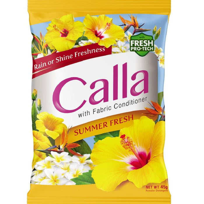 Calla Detergent Powder Fabcon Summer Fresh (Yellow) 45g