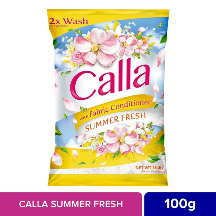 Calla Detergent Powder Fabcon Summer Fresh 100g