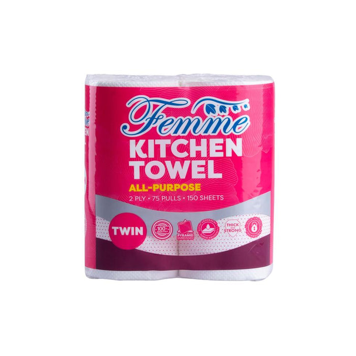 Femme Kitchen Towel All-Purpose Twin 2-PLY 75 Pulls