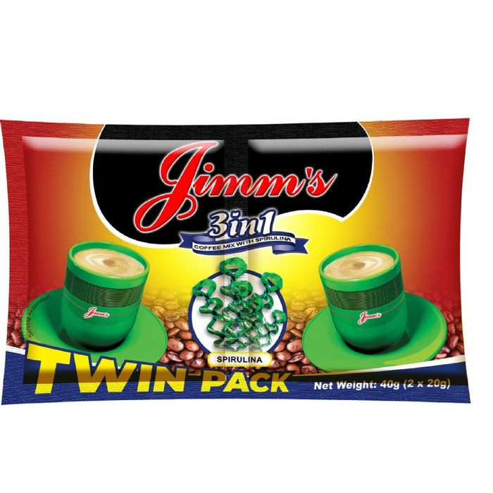 JIMMS COFFEE 3IN1 W/SPIRULINA TWIN 40G