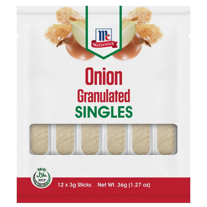 MCCORMICK ONION GRANULATED SINGLES 12/3G
