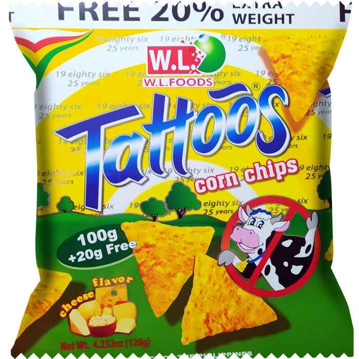 WL Tattoos Corn Chips 120g