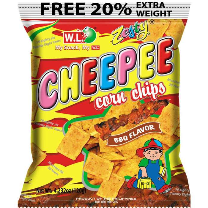WL CHEEPEE CORN CHIPS BBQ 120G