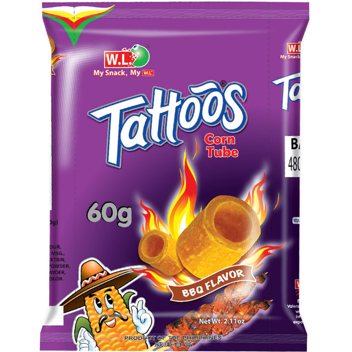 Tattoos Corn Tube BBQ 60g
