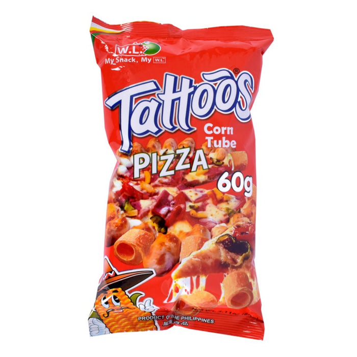 Tattoos Corn Tube Pizza 60g