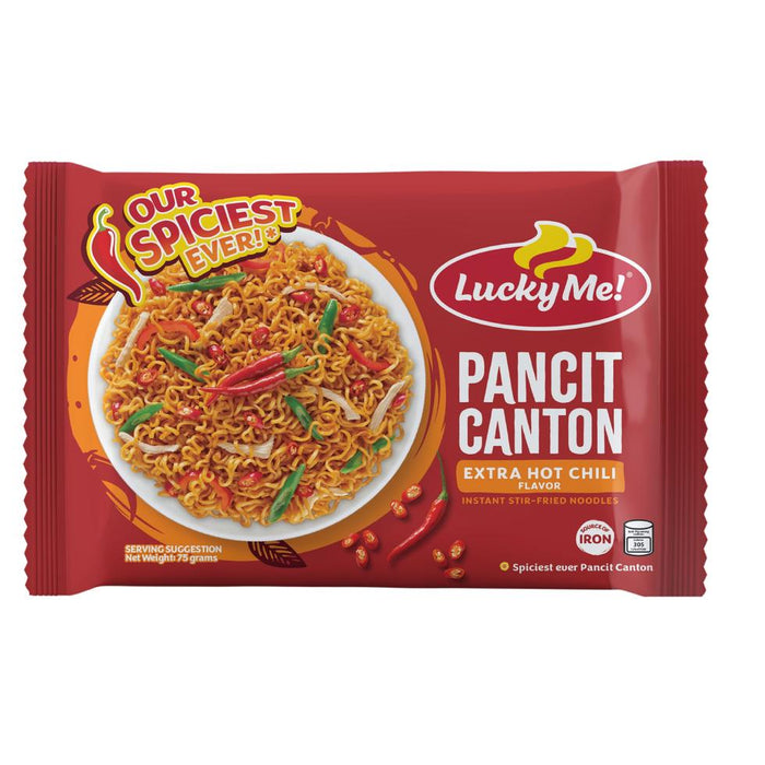 Lucky Me Instant Pancit Canton Extra Hot Chili 80g
